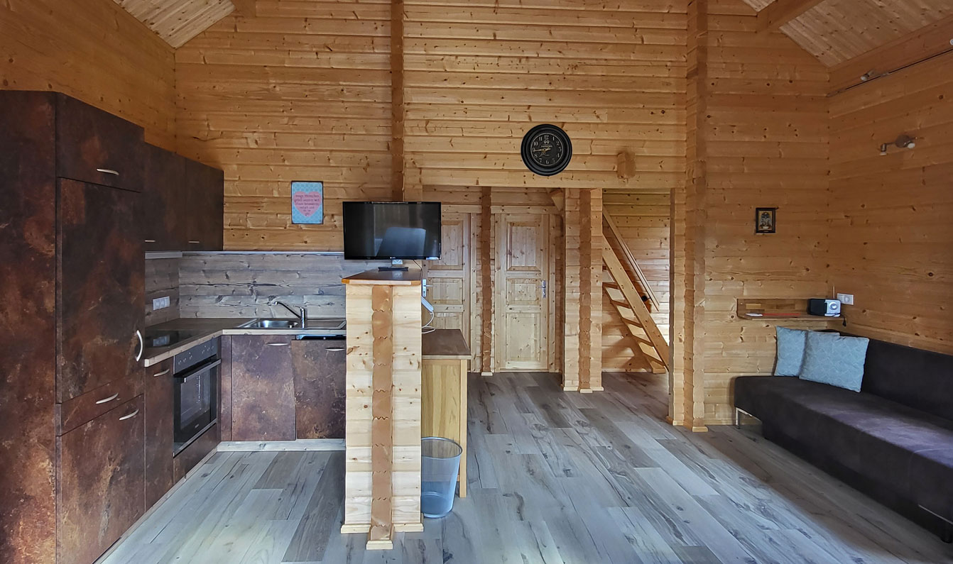 Gemütlicher Wohn-, Koch- und Essraum Hütte 1