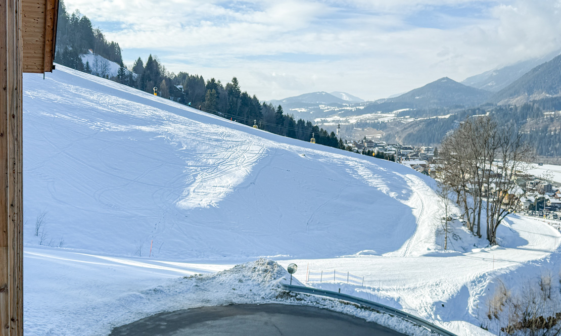 Blick auf die Skipiste