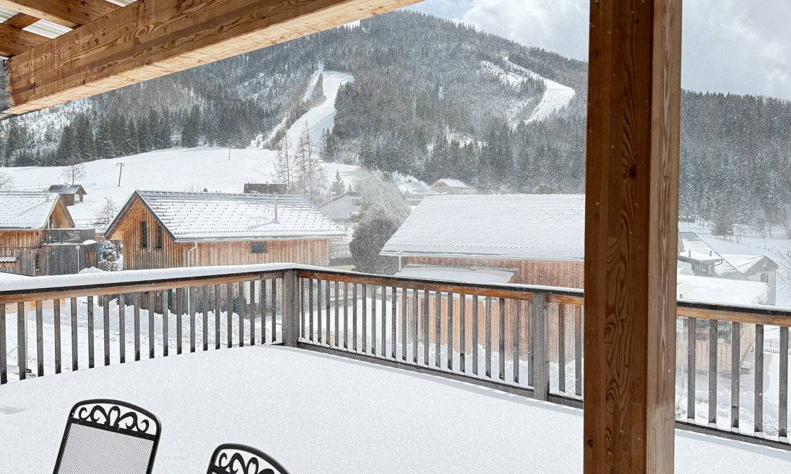 Ausblick auf die Skipiste