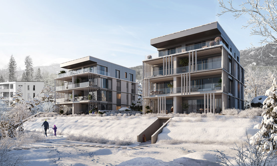 Appartements im Winter