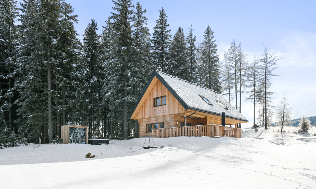 Musterhaus im Winter