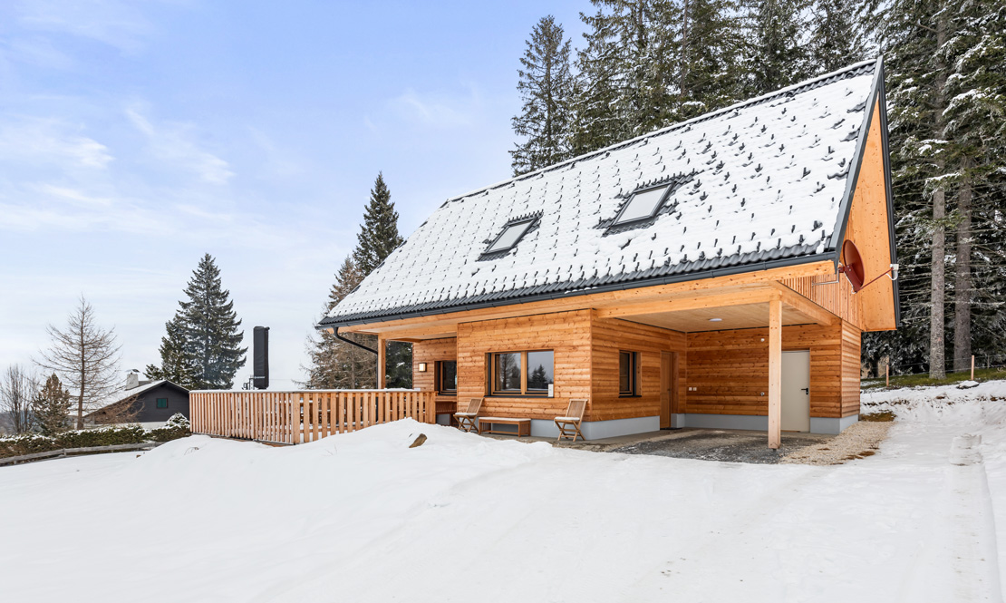 Musterhaus im Winter