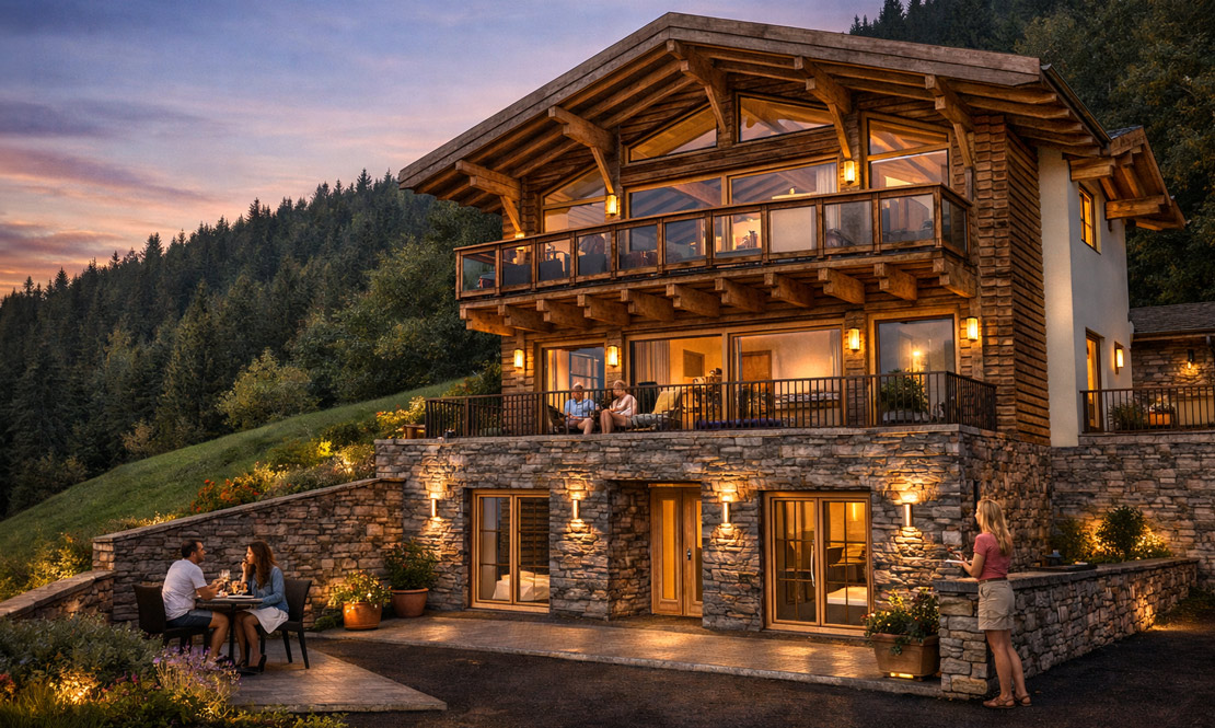 Visualisierung des Hauses im Sommer