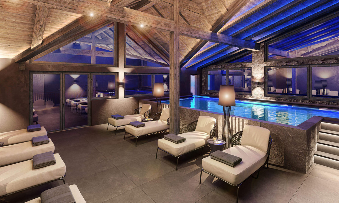 Wellnessbereich mit Indoor-Pool