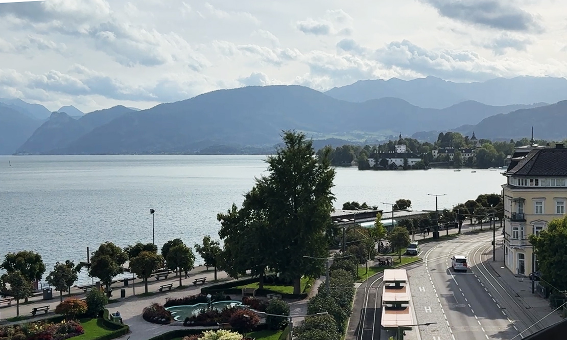 Blick vom Balkon