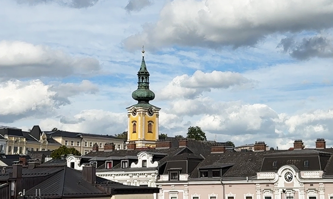 Stadt-Blick vom Balkon