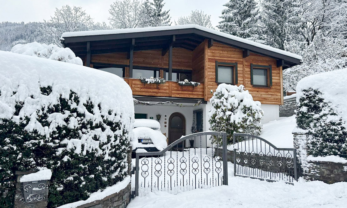 Ferienhaus im Winter